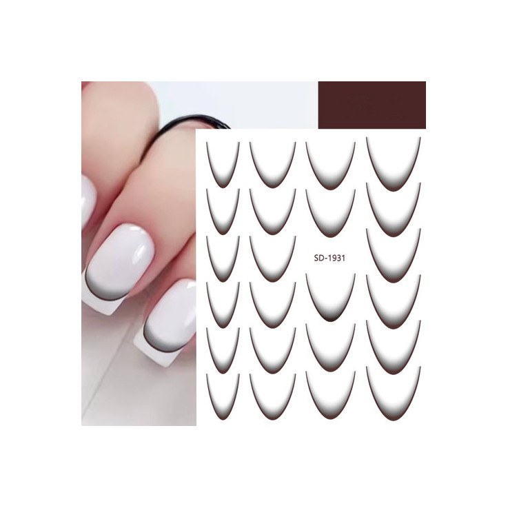 5D Nail Stickers Gray