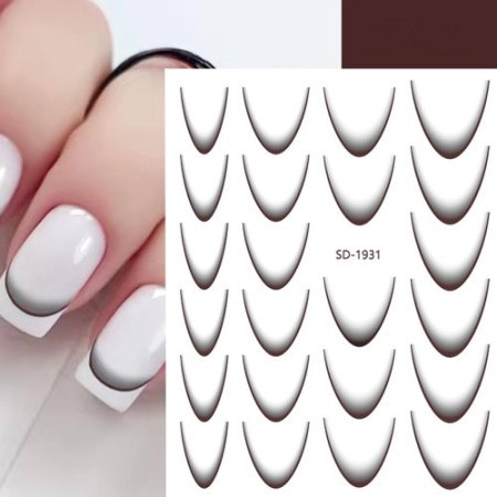 5D Nail Stickers Gray