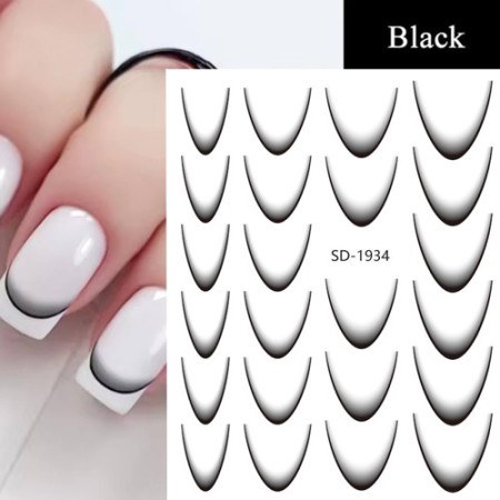 5D Nail Stickers Black