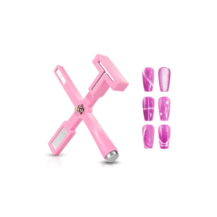 Cat Eye Multi Cross Magnet Pink