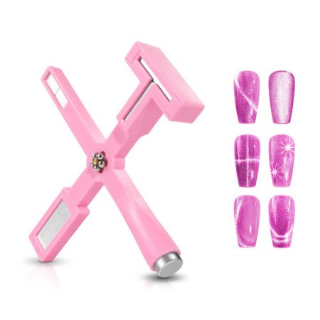 Cat Eye Multi Cross Magnet Pink