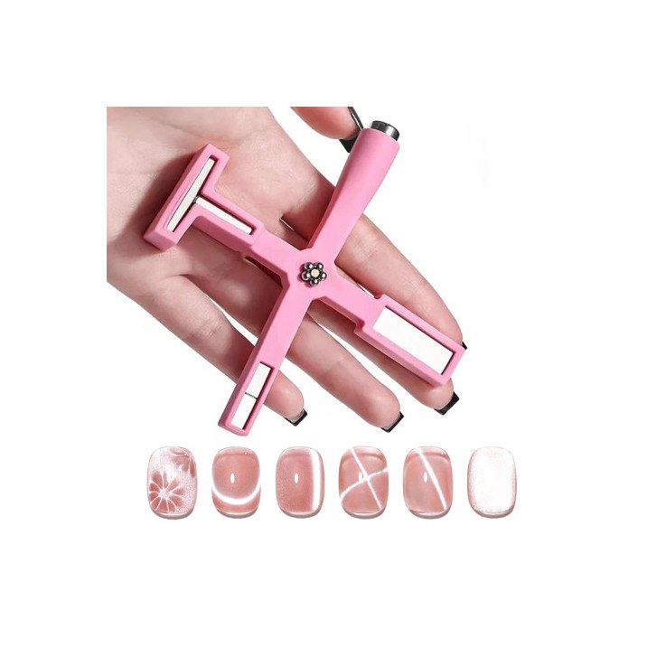 Cat Eye Multi Cross Magnet Pink