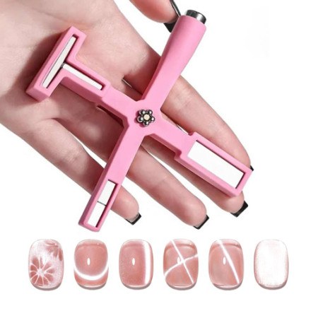 Cat Eye Multi Cross Magnet Pink