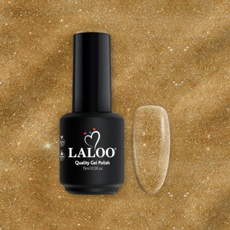 No.296 Χρυσό glitter | Ημιμόνιμο Βερνίκι 15ml