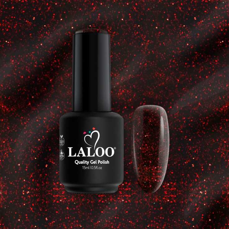 Νο.454 Dark Red Glitter | Gel Polish...