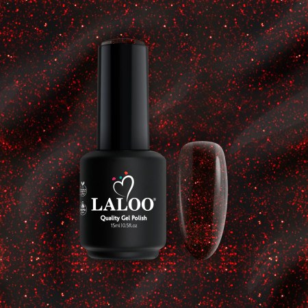 No.454 Κόκκινο σκούρο με glitter | Ημιμόνιμο Βερνίκι 15ml