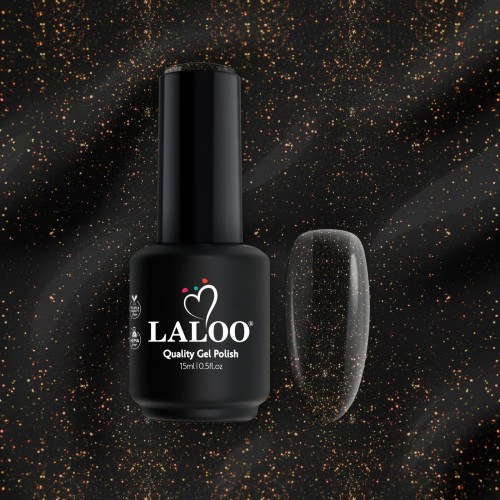 No.470 Μαύρο με χρυσό shimmer | Ημιμόνιμο Βερνίκι 15ml
