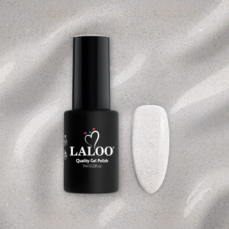 L290 Διάφανο με ασημί glitter | Ημιμόνιμο Βερνίκι 7ml