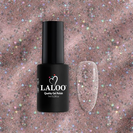 L324 Μπρονζέ με glitter ιριδίζον | Ημιμόνιμο Βερνίκι 7ml