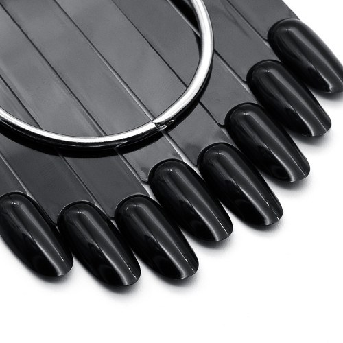 Nail Display Black Oval 50pcs 2
