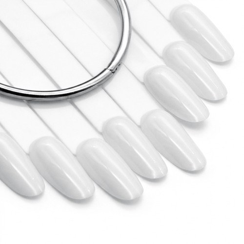 Nail Display White Oval 50pcs 2
