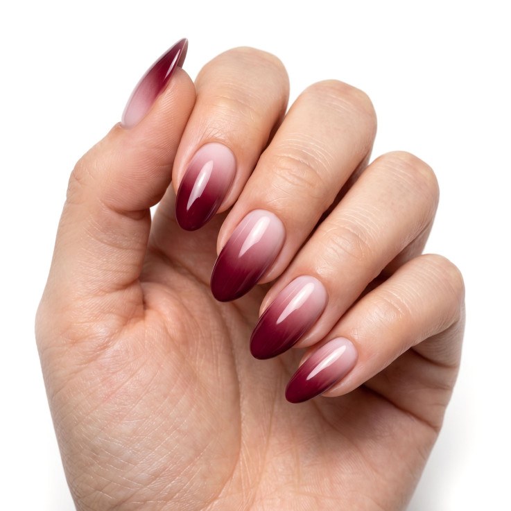 Ombre Cushion 10 Wine Red