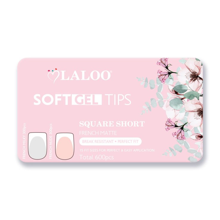 Soft Gel Tips Square Short French...