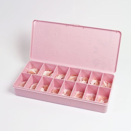 Soft Gel Tips Almond Short French 600pcs
