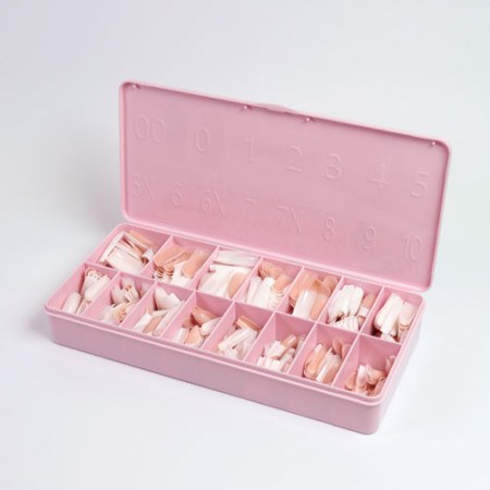 Soft Gel Tips Square Long French 600pcs