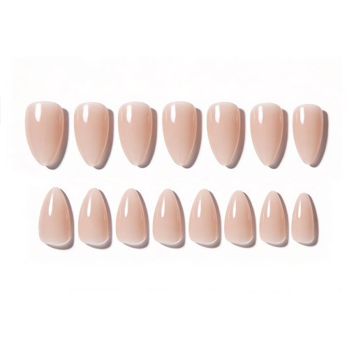 Soft Gel Tips Almond Short Nude 300pcs 2