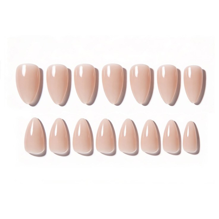 Soft Gel Tips Almond Short Nude 300pcs
