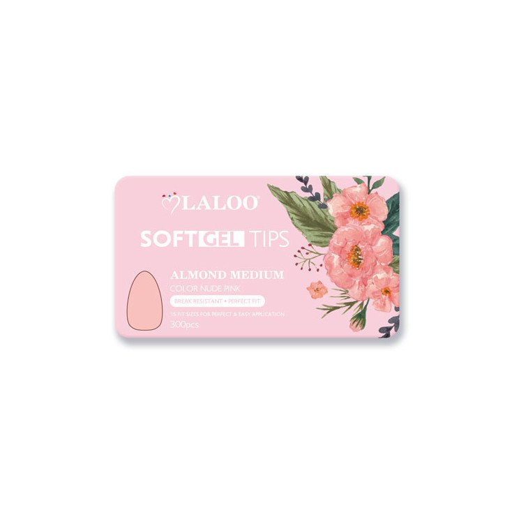 Soft Gel Tips Almond Medium Nude Pink...