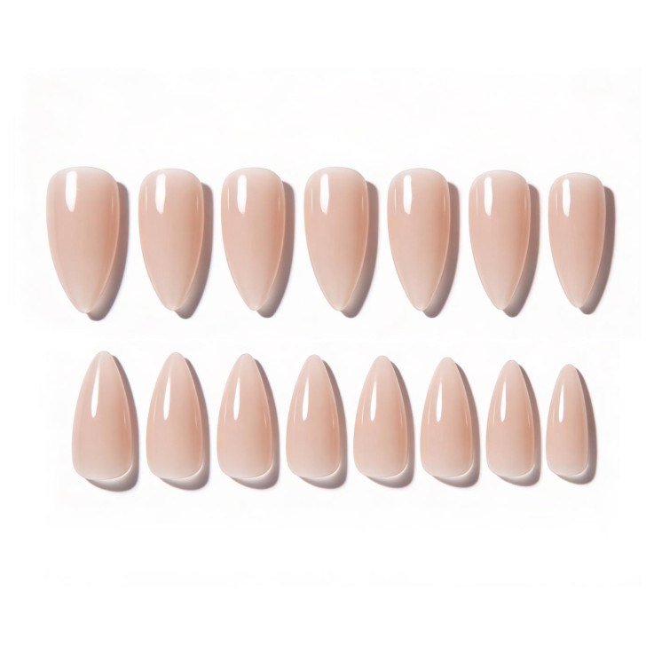 Soft Gel Tips Almond Medium Nude Pink...