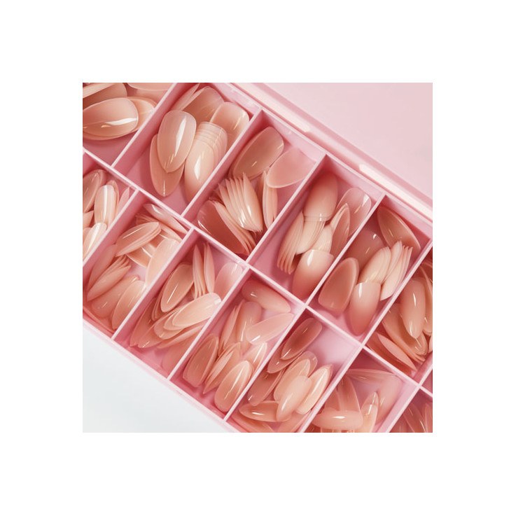 Soft Gel Tips Almond Medium Nude Pink...