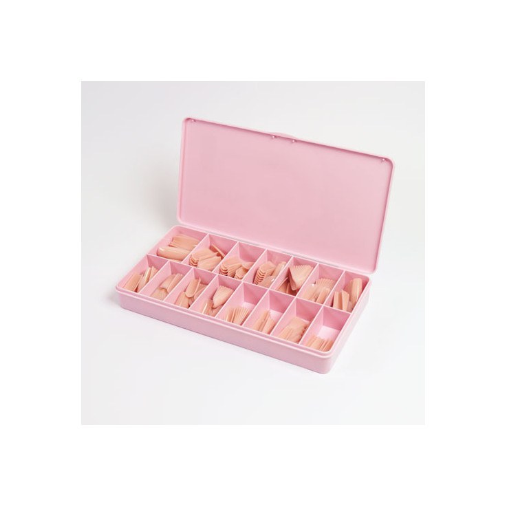 Soft Gel Tips Square Long Nude 300pcs