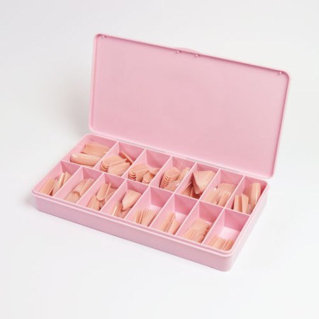 Soft Gel Tips Square Long Nude 300pcs